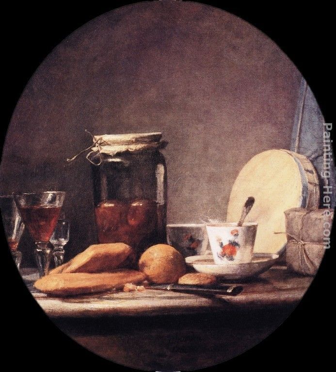 Jean Baptiste Simeon Chardin Still Life with Jar of Apricots